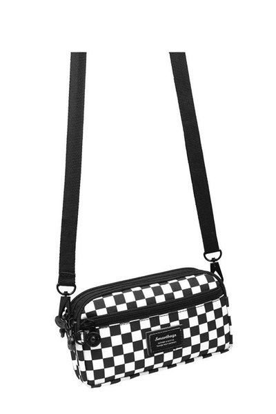 Smart Bags Dama Desenli Kadın Çapraz Askılı Çanta