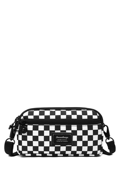 Smart Bags Dama Desenli Kadın Çapraz Askılı Çanta