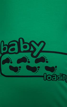 Gör&Sin Baby Loading Baskılı Yeşil Hamile Tişört