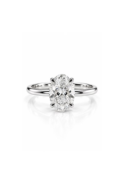 1.00 Ct Oval Kesim Lab Grown Pırlanta Tektaş Yüzük