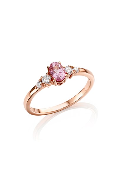 Lizzy Morganite Ve Pırlanta Vintage Yüzük