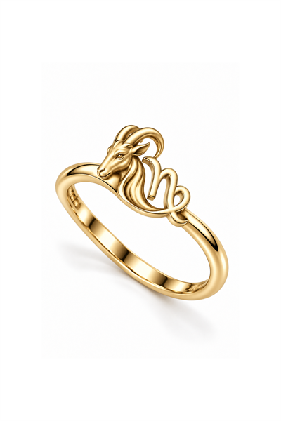 Oğlak Burcu Yüzük – Toprağın Kararlı Gücü | Burca Özel Sembolik Tasarım Yüzük