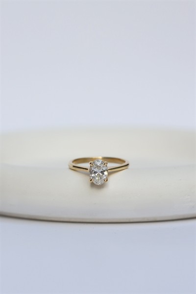 Oval Pırlantalı Tektaş 1.00 Ct