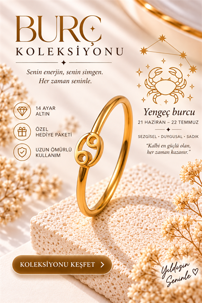 Yengeç Burcu Yüzük – Ayın Işıltısı
