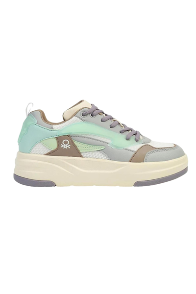 Benetton Kadın Beyaz - Lila Sneaker BNI10001-01