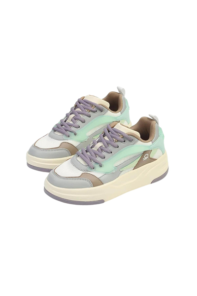 Benetton Kadın Beyaz - Lila Sneaker BNI10001-01