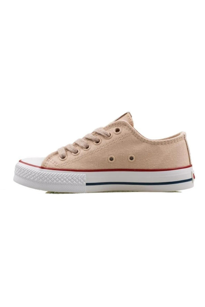 Benetton Unisex Bağcıklı Bej Keten Ayakkabı BN30196
