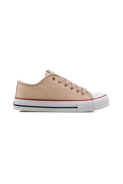 Benetton Unisex Bağcıklı Bej Keten Ayakkabı BN30196