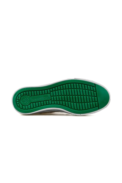 Benetton Unisex Bağcıklı Bej Keten Ayakkabı Bilekli BN30628-02