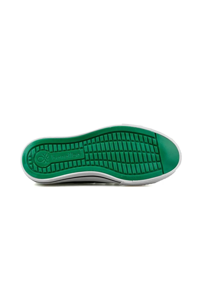 Benetton Unisex Bağcıklı Yeşil Keten Ayakkabı BN30196