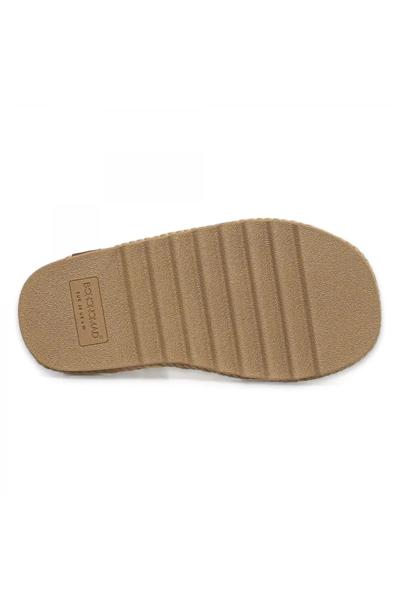 Bohonomad Bodrum Mid Platform Kadın Bej Sandalet BOD0012-MP
