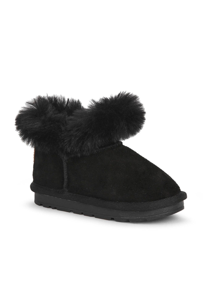 Buckhead Func Kız Çocuk Kürklü Bot - Siyah BUCK3062-001