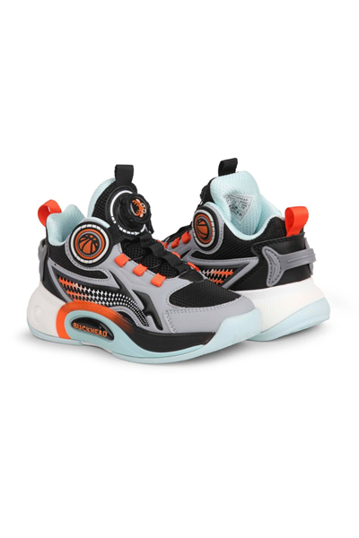 Buckhead Pick Çocuk Spor Ayakkabı - Siyah Gri BUCK3057-020