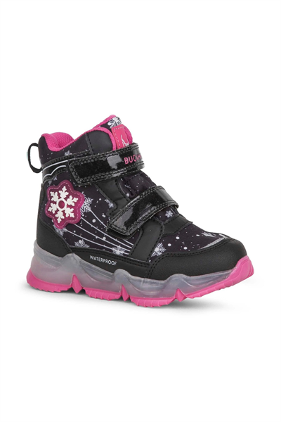 Buckhead Snowy Kız Çocuk Işıklı Waterproof Bot - Siyah BUCK3034-001