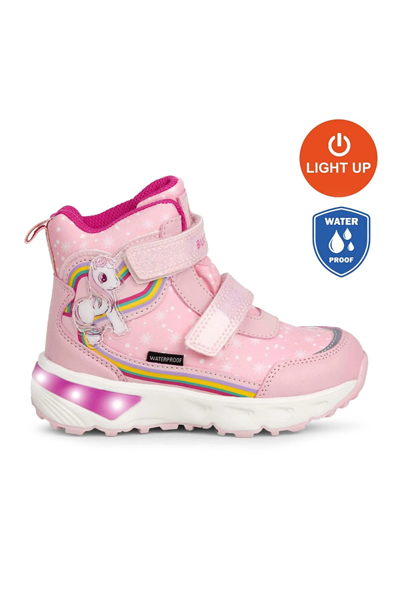 Buckhead Unicornie Kız Çocuk Işıklı Bot - Pembe Waterproof BUCK3033-009