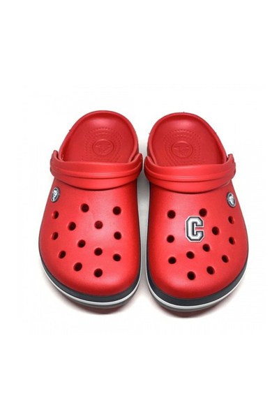 Crocs 1137 Terlik Süsü Siyah Beyaz Harf C