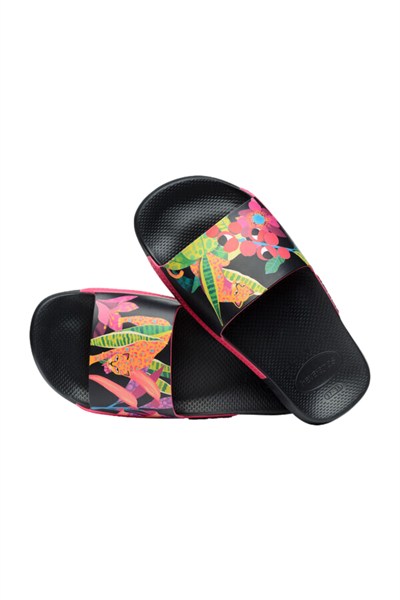 Havaianas Slide Print Kadın Siyah Desenli Terlik 4147329-4061