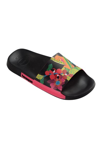 Havaianas Slide Print Kadın Siyah Desenli Terlik 4147329-4061