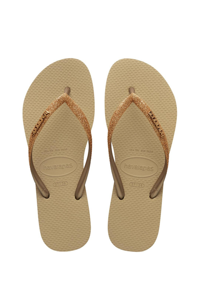 Havaianas Slim Glitter II Kadın Altın Simli Terlik 4146975-9177