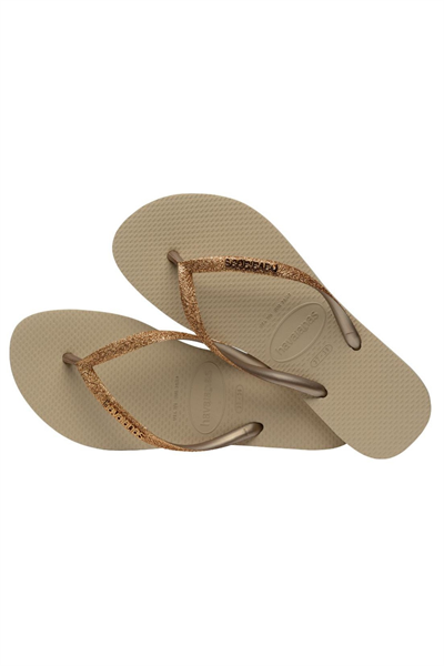 Havaianas Slim Glitter II Kadın Altın Simli Terlik 4146975-9177