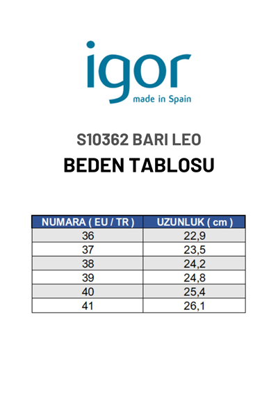 Igor Bari Leo Kadın Parmak Arası Terlik - Kum Beji Leopar S10362-100