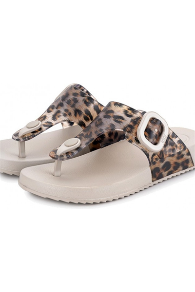 Igor Bari Leo Kadın Parmak Arası Terlik - Kum Beji Leopar S10362-100
