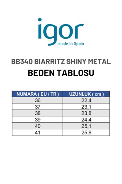 Igor Biarritz Shiny Metal Kadın Sandalet - Parlak Bronz BB340-099