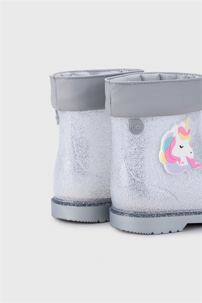 Igor Bimbi Unicornio Glitter Kız Çocuk Yağmur Çizmesi - Şeffaf Simli W10339-135