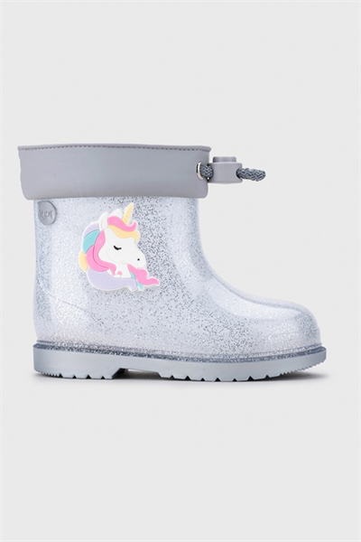 Igor Bimbi Unicornio Glitter Kız Çocuk Yağmur Çizmesi - Şeffaf Simli W10339-135