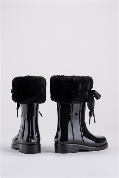 Igor Campera Charol Soft Kız Çocuk Siyah Rugan Yağmur Çizmesi W10239-002