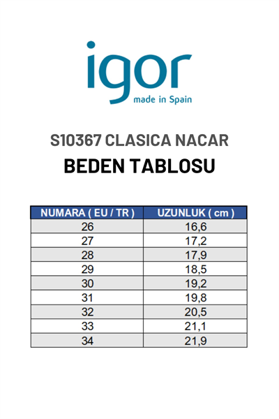 Igor Clasica Nacar Kız Çocuk Sandalet - Fildişi S10367-079