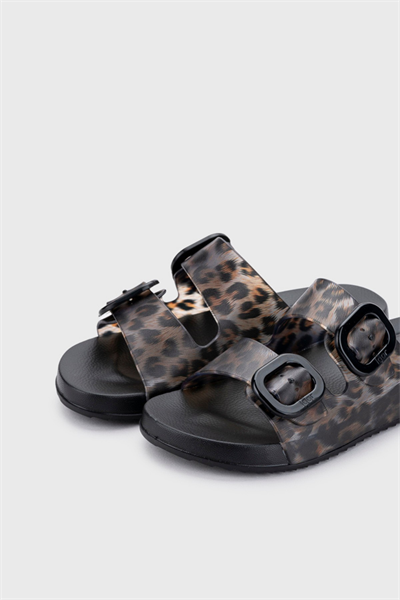 Igor Habana Brillo Leo Kadın Siyah Leopar Desenli Terlik S10336-002