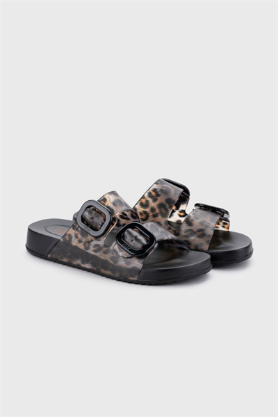 Igor Habana Brillo Leo Kadın Siyah Leopar Desenli Terlik S10336-002