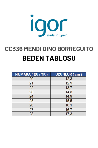 Igor Mendi Dino Borreguito Çocuk İçi Kürklü Yağmur Çizmesi - Jeans CC336-050