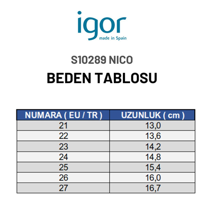Igor Nico Çocuk Mavi Sandalet S10289-006