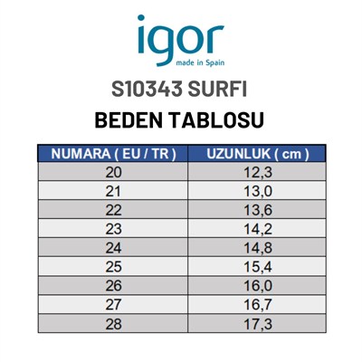 Igor Surfi Çocuk Kum Sandalet S10343-100