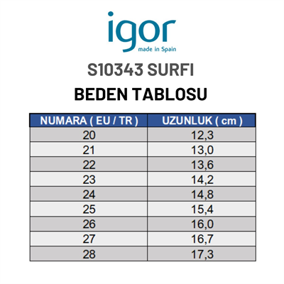 Igor Surfi Çocuk Kum Sandalet S10343-100