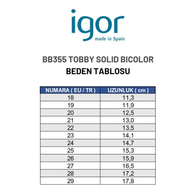 Igor Tobby Bicolor Çocuk Sandalet - Fildişi Mint BB355-079