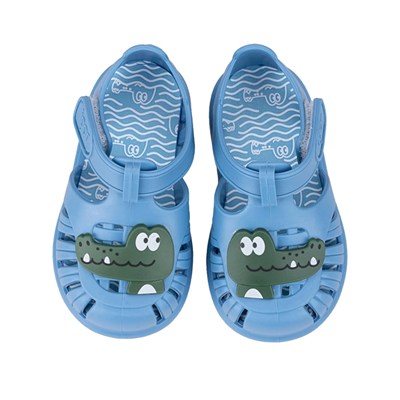Igor Tobby Croco Çocuk Timsah Desenli Sandalet - Mavi S10371-363