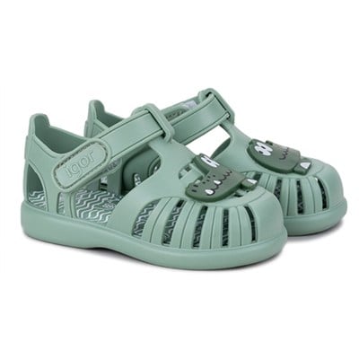 Igor Tobby Croco Çocuk Timsah Desenli Sandalet - Yeşil S10371-361