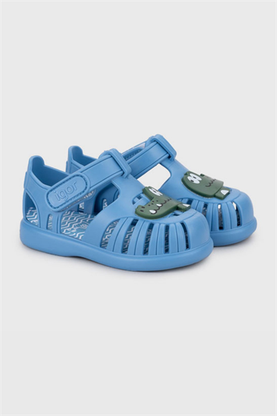 Igor Tobby Croco Çocuk Timsah Desenli Sandalet - Mavi S10371-363