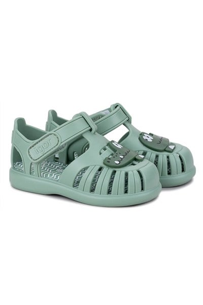 Igor Tobby Croco Çocuk Timsah Desenli Sandalet - Yeşil S10371-361