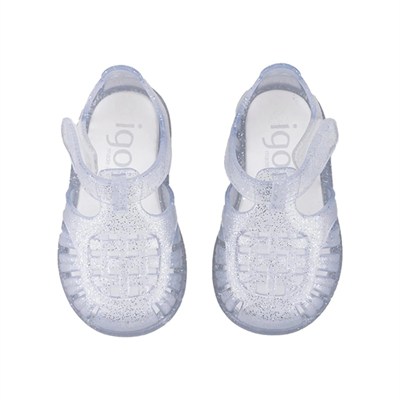 Igor Tobby Gloss Glitter Kız Çocuk Şeffaf Simli Sandalet S10308-091