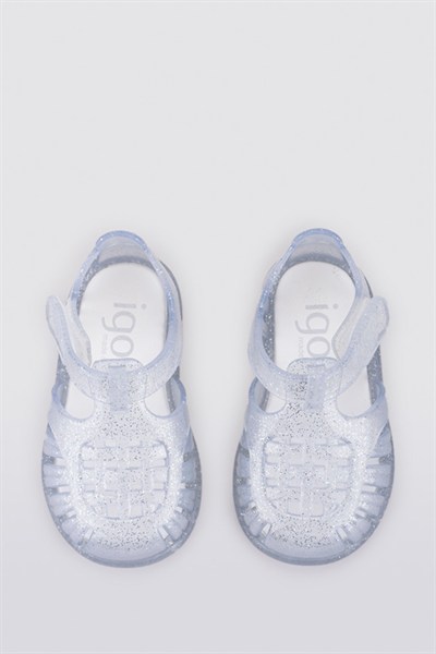 Igor Tobby Gloss Glitter Kız Çocuk Şeffaf Simli Sandalet S10308-091