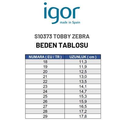 Igor Tobby Zebra Kız Çocuk Sandalet - Rosa S10373-383