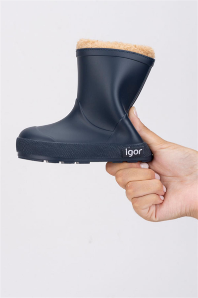 Igor Yogi Borreguito Çocuk Lacivert Kürklü Yağmur Çizmesi W10306-003