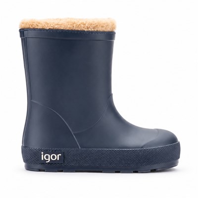 Igor Yogi Borreguito Çocuk Lacivert Kürklü Yağmur Çizmesi W10306-003