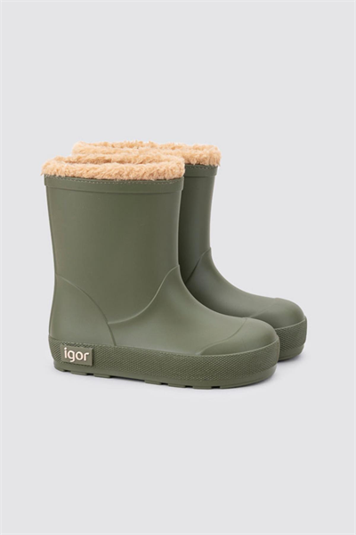 Igor Yogi Borreguito Kürklü Çocuk Haki Yağmur Çizmesi W10306-042