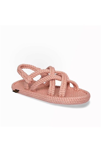 Nomadic Republic Bodrum Kauçuk Tabanlı Kız Çocuk Pembe Halat Sandalet