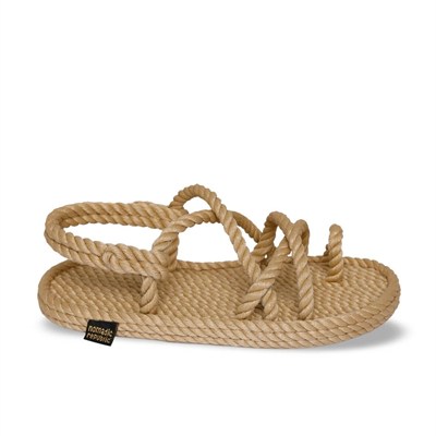 Nomadic Republic Ibiza Kauçuk Tabanlı Kız Çocuk Halat Sandalet  Bej